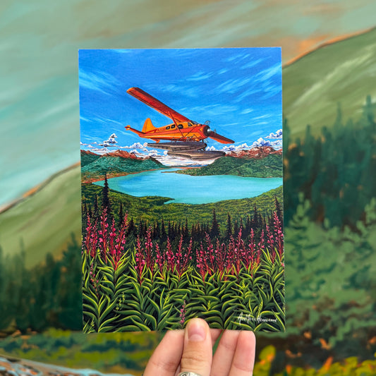 "Floats & Fireweed" Postcard