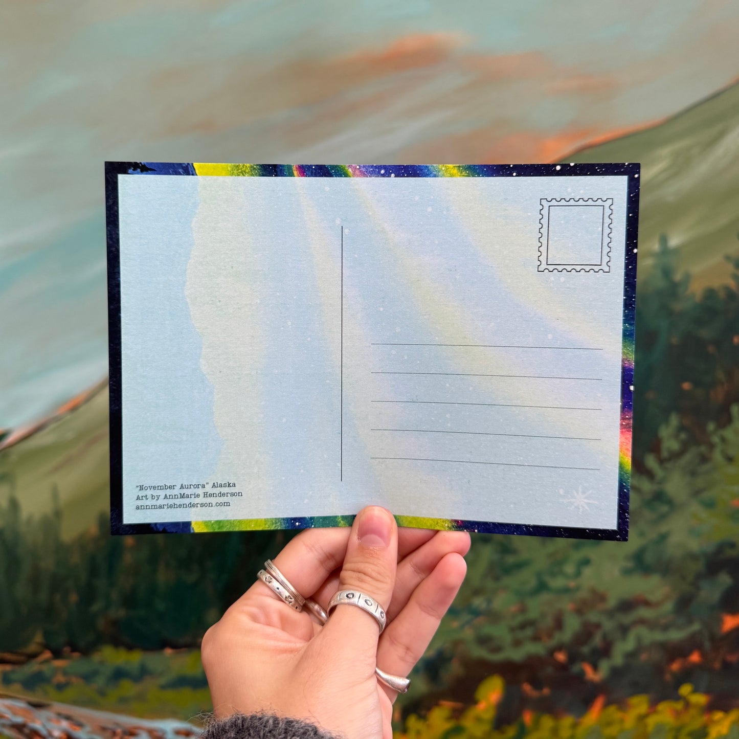 "November Aurora" Postcard