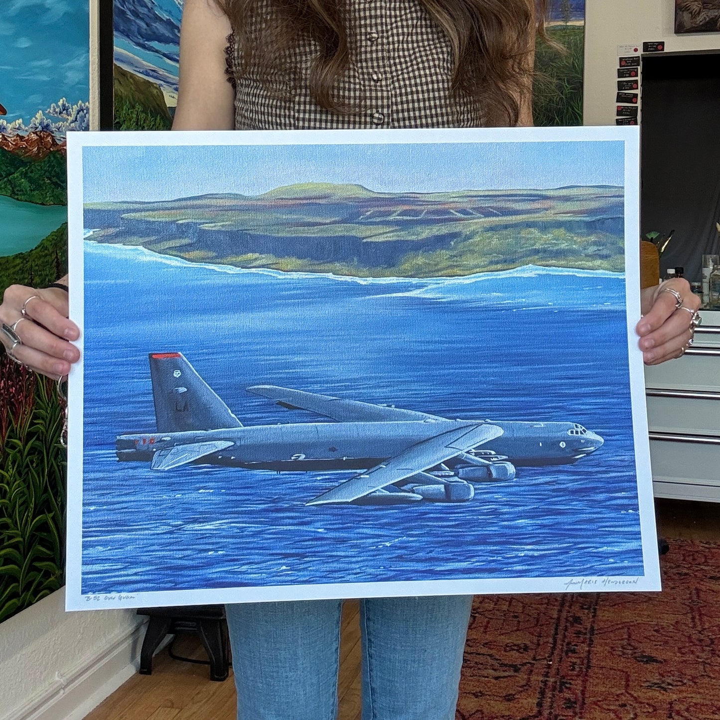 "B-52 over Guam" Print