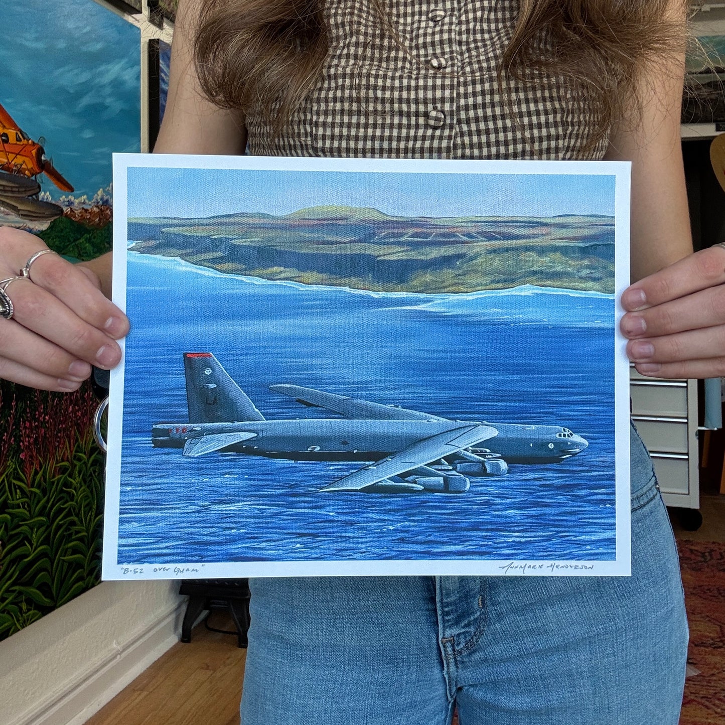 "B-52 over Guam" Print