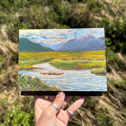 ORIGINAL Potter's Marsh Plein Air Study 5x7 in