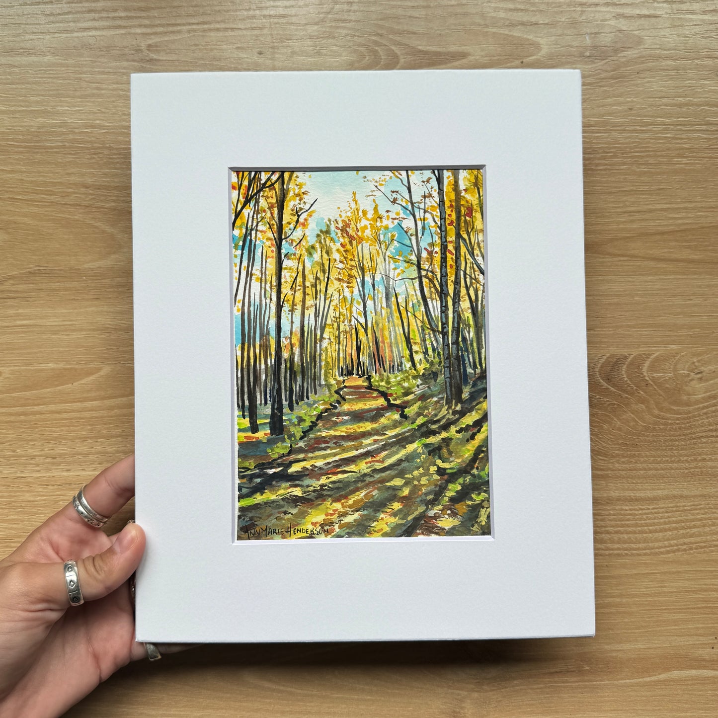 ORIGINAL Fall Gouache Study 5x7 in