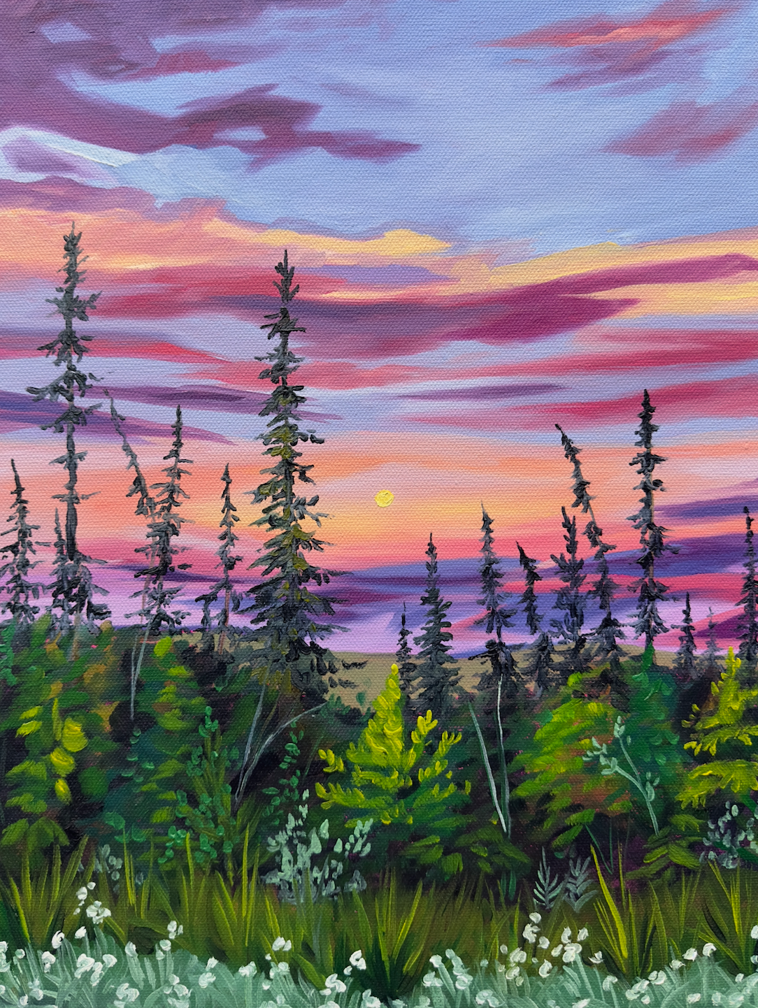 ORIGINAL "Midnight Light" 12x16 in