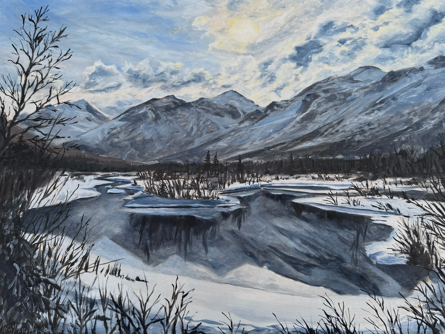 ORIGINAL "Break at the Bend" 12x16 in