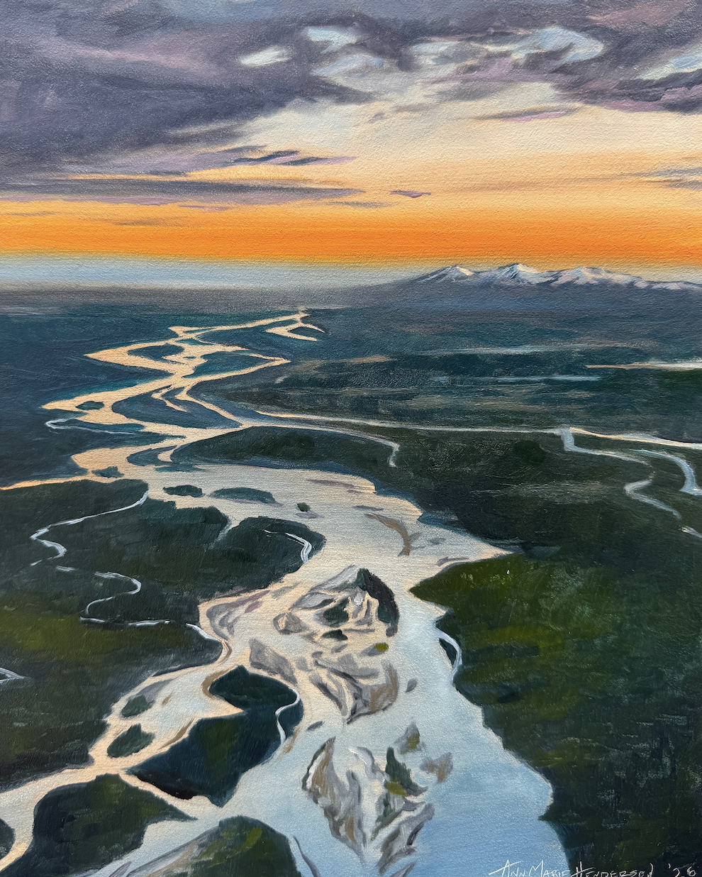 ORIGINAL (Framed) "Susitna River" 8x10 in
