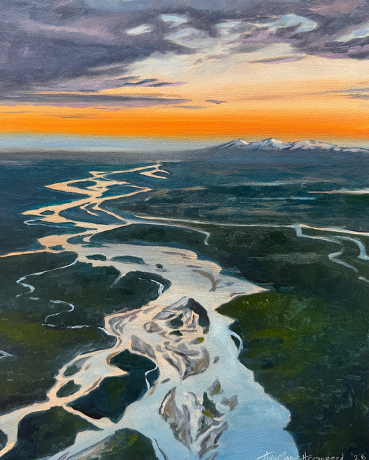 ORIGINAL (Framed) "Susitna River" 8x10 in